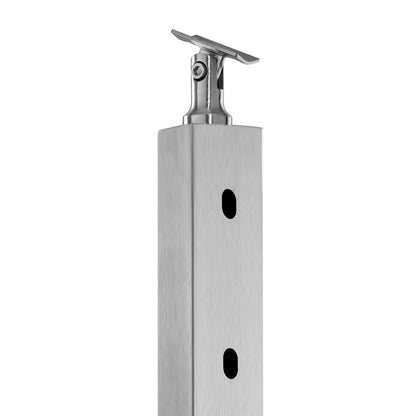 VEVOR Cable Railing Post Level Deck Stair Post 36 X 0.98 X 1.97 Cable Handrail Post Stainless Steel Wire Drawing Deck Railing Pre-Drilled Pickets with Mounting Bracket Stair Railing Kit Silver