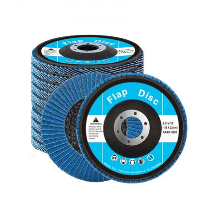 VEVOR Flap Discs 4-1/2 X 7/8 Sanding Disc for Angle Grinder 40 Grit 10 Packs