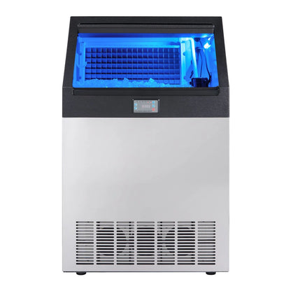 VEVOR Commercial Ice Maker, 265Lbs/24H, Ice Maker Machine, 126 Ice Cubes in 12-15 Minutes, Freestanding Cabinet Ice Maker with 88Lbs Storage Capacity LED Digital Display, for Home Office Restaurant