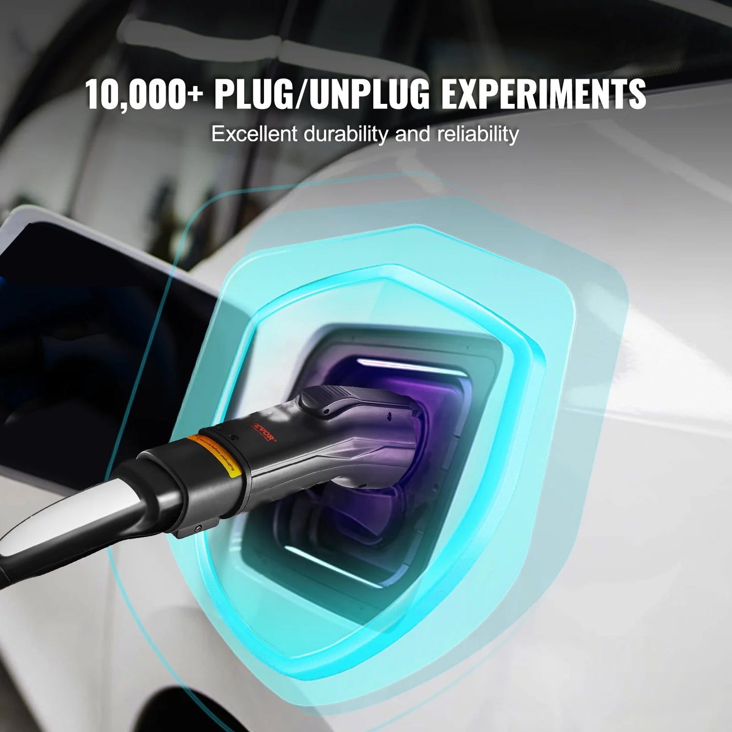 VEVOR Tesla to J1772 Charging Adapter, Max 48 Amp 240V, J1772 Evs Charger Adapter, with IP65 Storage Bag Anti-Drop Lock, for Tesla High Powered Wall Connector, Destination Charger and Mobile Connector