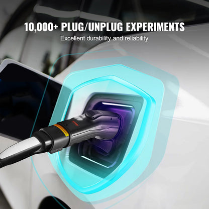 VEVOR Tesla to J1772 Charging Adapter, Max 48 Amp 240V, J1772 Evs Charger Adapter, with IP65 Storage Bag Anti-Drop Lock, for Tesla High Powered Wall Connector, Destination Charger and Mobile Connector