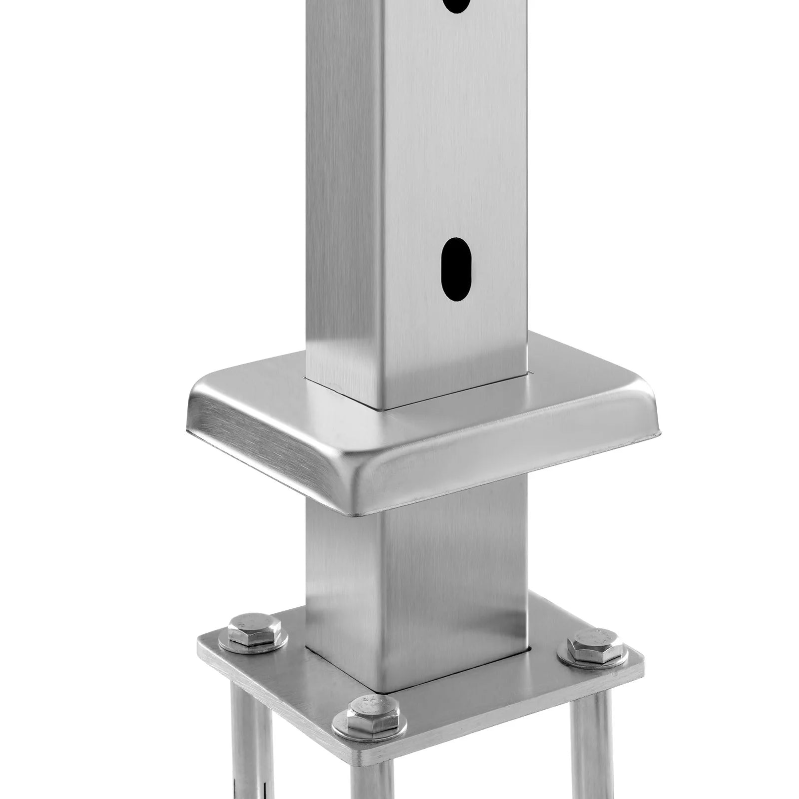 VEVOR Cable Railing Post Level Deck Stair Post 36 X 0.98 X 1.97 Cable Handrail Post Stainless Steel Wire Drawing Deck Railing Pre-Drilled Pickets with Mounting Bracket Stair Railing Kit Silver