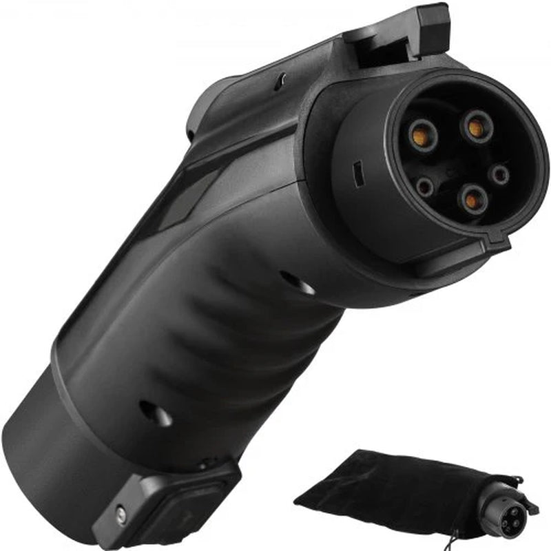 VEVOR Tesla to J1772 Charging Adapter, Max 48 Amp 240V, J1772 Evs Charger Adapter, with IP65 Storage Bag Anti-Drop Lock, for Tesla High Powered Wall Connector, Destination Charger and Mobile Connector