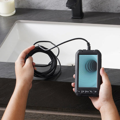 VEVOR Endoscope Camera with Lights Triple Lens Borescope 16.4FT Cable 5 Screen