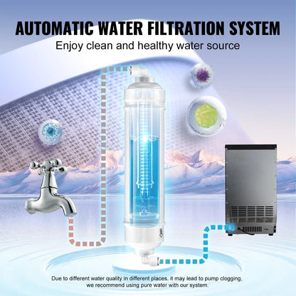 VEVOR Commercial Ice Maker, 70Lbs/24H, Ice Maker Machine, 36 Ice Cubes in 12-15 Minutes, Freestanding Cabinet Ice Maker with 11Lbs Storage Capacity LED Digital Display, for Bar Home Office Restaurant