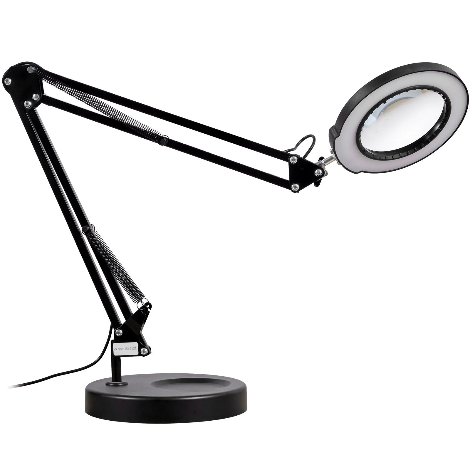 VEVOR Magnifying Glass with Light and Stand, 5X Magnifying Lamp, 4.3 Glass Lens, Base and Clamp 2-In-1 Desk Magnifier with Light, 64 LED Lights 5 Color Modes, for Close Work Reading Repair Crafts