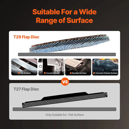 VEVOR Flap Discs 4-1/2 X 7/8 Sanding Disc for Angle Grinder 40 Grit 10 Packs