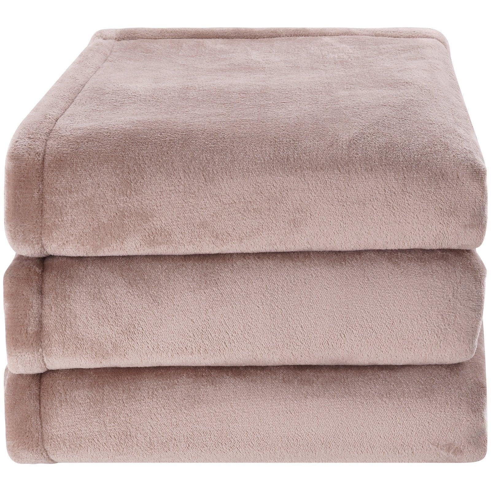 VEVOR Heated Blanket Electric Throw, 84 X 90 Queen Size, Soft Flannel Heating Blanket with 10 Hours Timer Auto-Off & 5 Heating Levels, Dual Control, Machine Washable, ETL & FCC Certification (Beige)