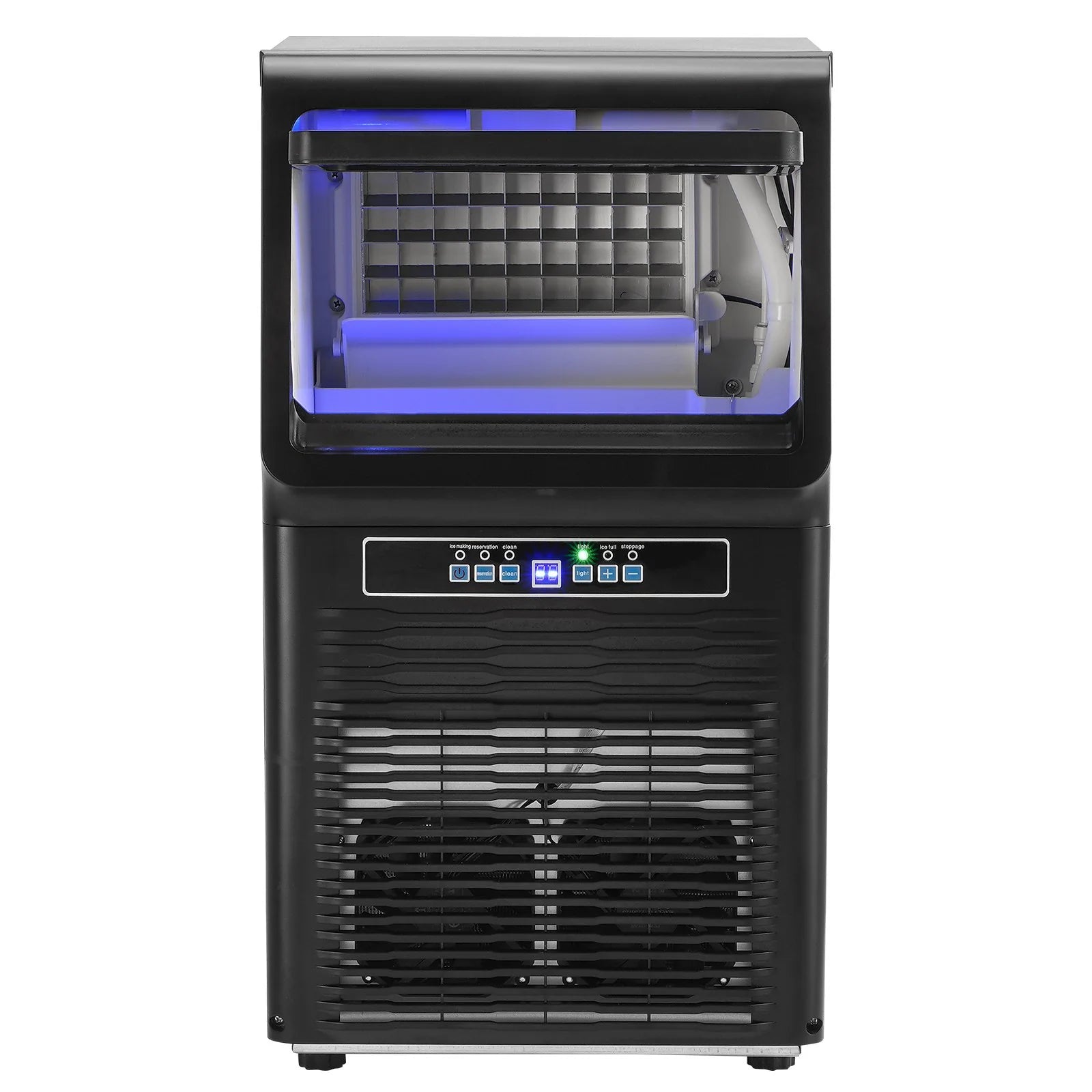 VEVOR Commercial Ice Maker, 70Lbs/24H, Ice Maker Machine, 36 Ice Cubes in 12-15 Minutes, Freestanding Cabinet Ice Maker with 11Lbs Storage Capacity LED Digital Display, for Bar Home Office Restaurant