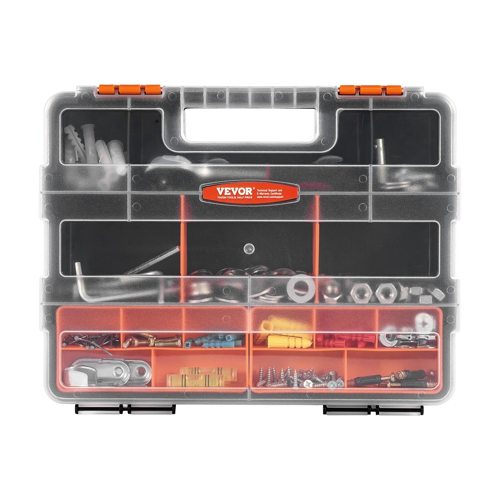 Single Sided£¡3-Pack Small Parts Organizer 21-Compartment Organizer Box with Removable Divider