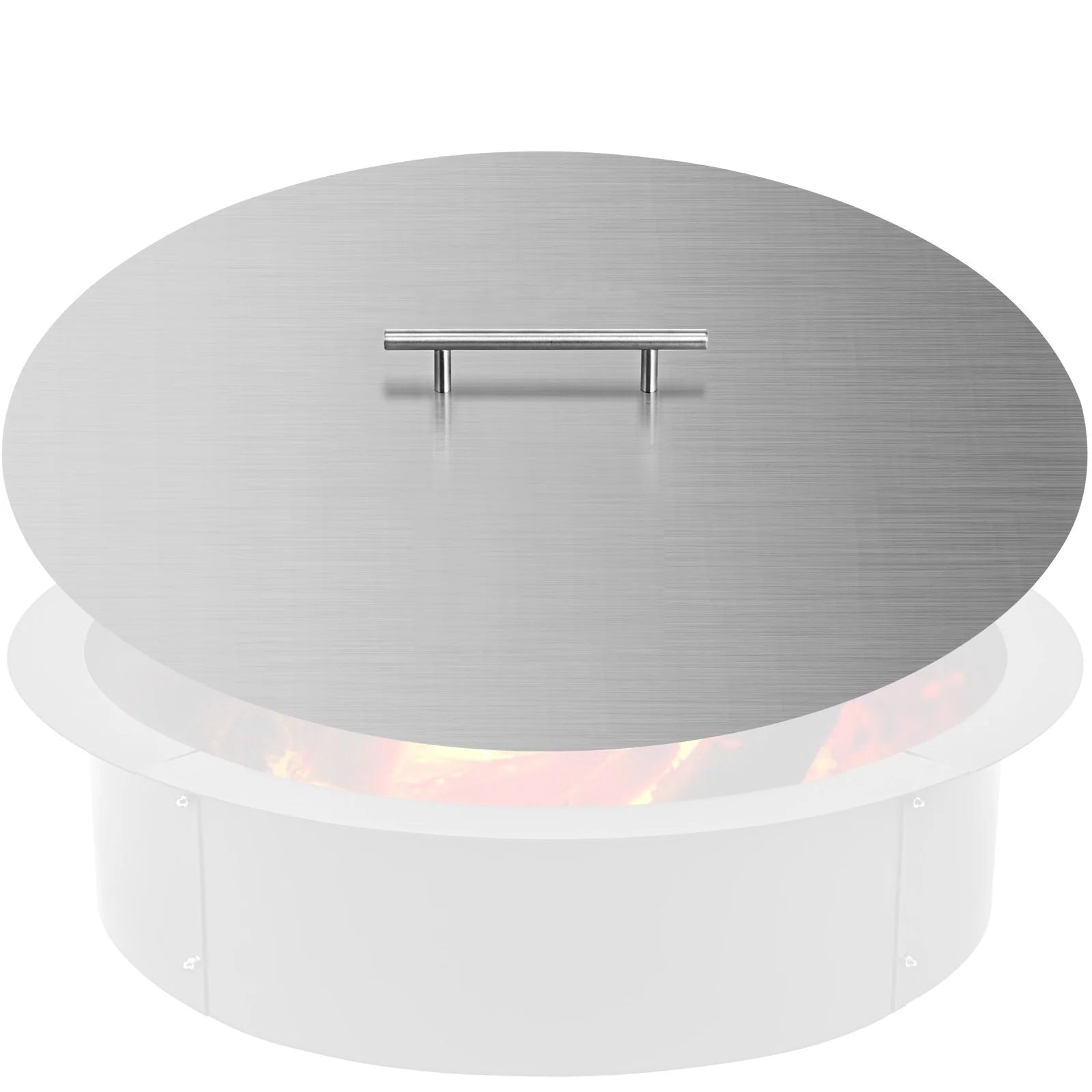 VEVOR Fire Pit Lid round 20 Inch Fire Pit Ring Lid 1.5 Mm Thick 304 Stainless Steel Fire Pit Burner Cover for round Patio Fire Pit