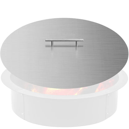 VEVOR Fire Pit Lid round 20 Inch Fire Pit Ring Lid 1.5 Mm Thick 304 Stainless Steel Fire Pit Burner Cover for round Patio Fire Pit