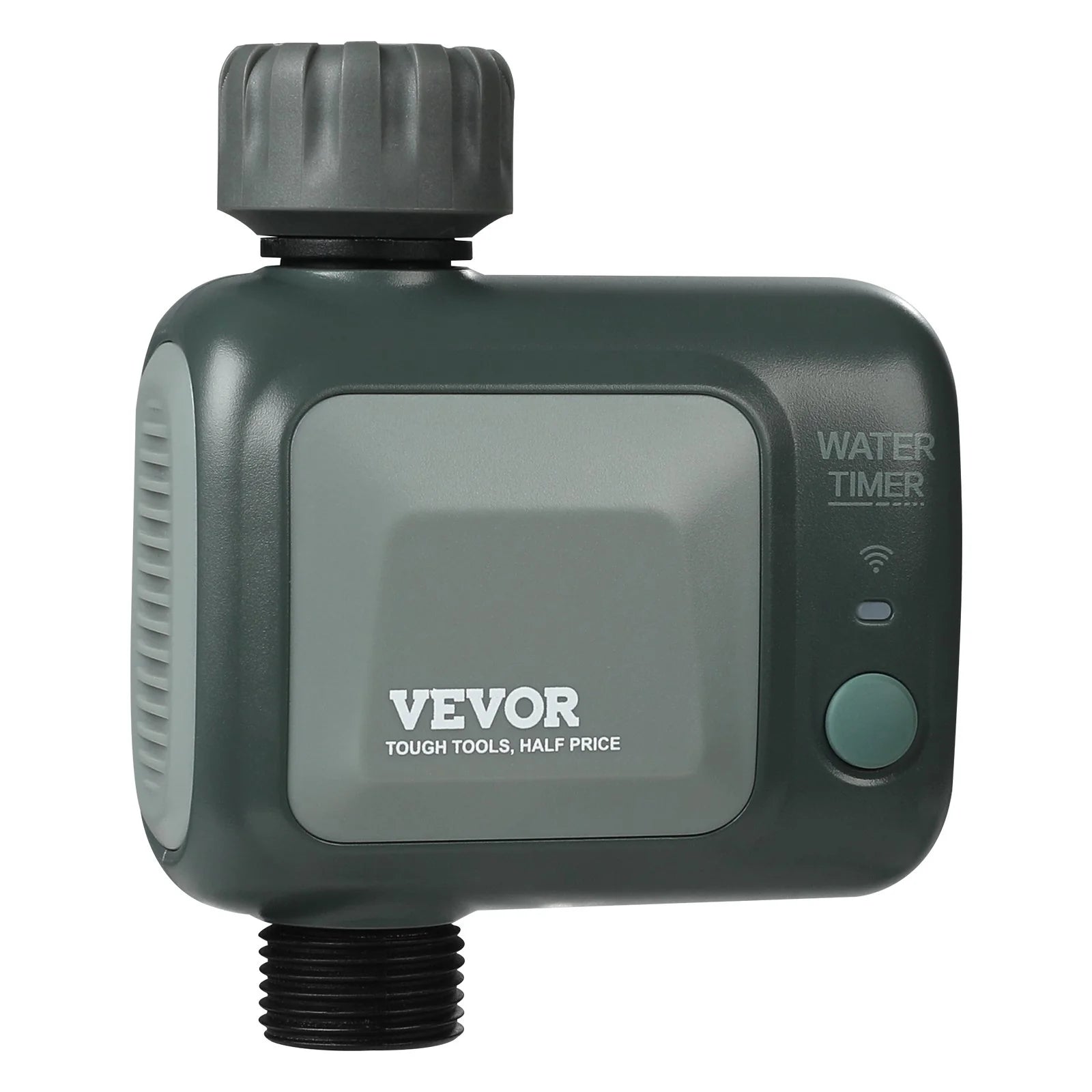 VEVOR Wifi Sprinkler Timer, Single Outlet, Smart Hose Faucet Water Timer with Brass Inlet, APP Control via 2.4Ghz Wifi or Bluetooth, Voice Control with Alexa Google Assistant, IPX6 for Yard Watering