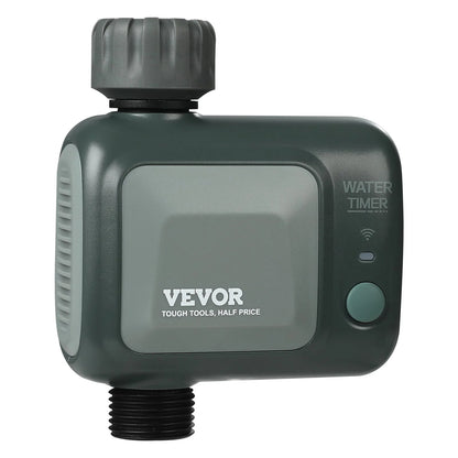 VEVOR Wifi Sprinkler Timer, Single Outlet, Smart Hose Faucet Water Timer with Brass Inlet, APP Control via 2.4Ghz Wifi or Bluetooth, Voice Control with Alexa Google Assistant, IPX6 for Yard Watering