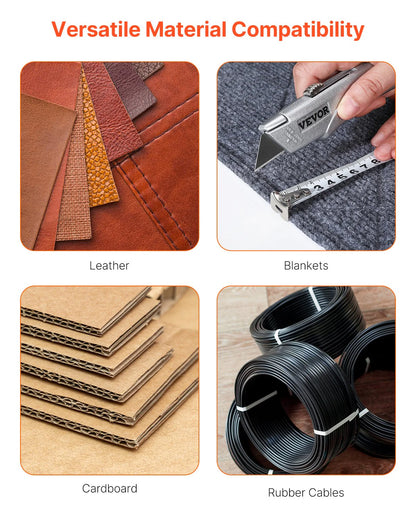 VEVOR Utility Knife Retractable Box Cutter with SK5 Sharp Blades Quick Change